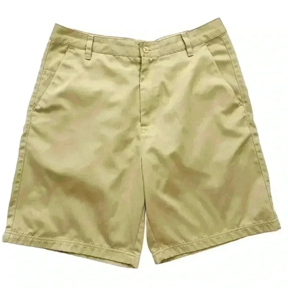 Fila Sport Mens Khaki Golf Flat Front Chino Shorts Active Polyester Size 34 - Picture 1 of 11